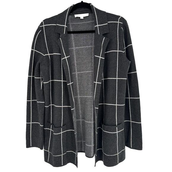 LOFT Sweaters - Loft Womens Open Front Cardigan Sweater Size S Gray Career Office Preppy Pockets